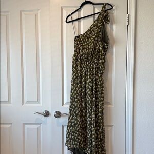 Banana Republic One-Shoulder Pattern Dress